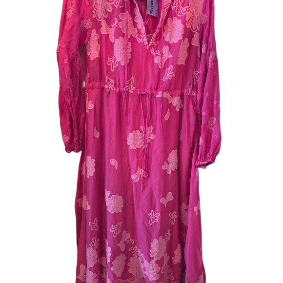 NWT Johnny Was Pink Daisy Leona Floral Maxi Dress Small - Picture 4 of 6